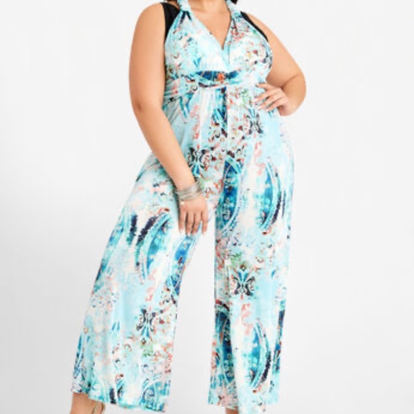 Ashley Stewart Other - Ashley Stewart Paisley Coverup Jumpsuit NWT